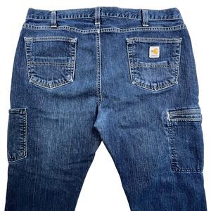 Carhartt FR Carpenter Jeans Mens 40x31 Flame Resistant Blue Denim Cargo Pockets